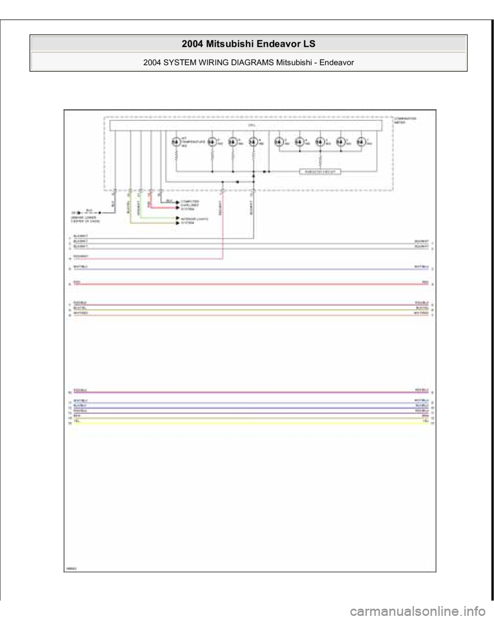 MITSUBISHI ENDEAVOR 2004  Service Repair Manual  
2004 Mitsubishi Endeavor LS 
2004 SYSTEM WIRING DIAGRAMS Mitsubishi - Endeavor
   