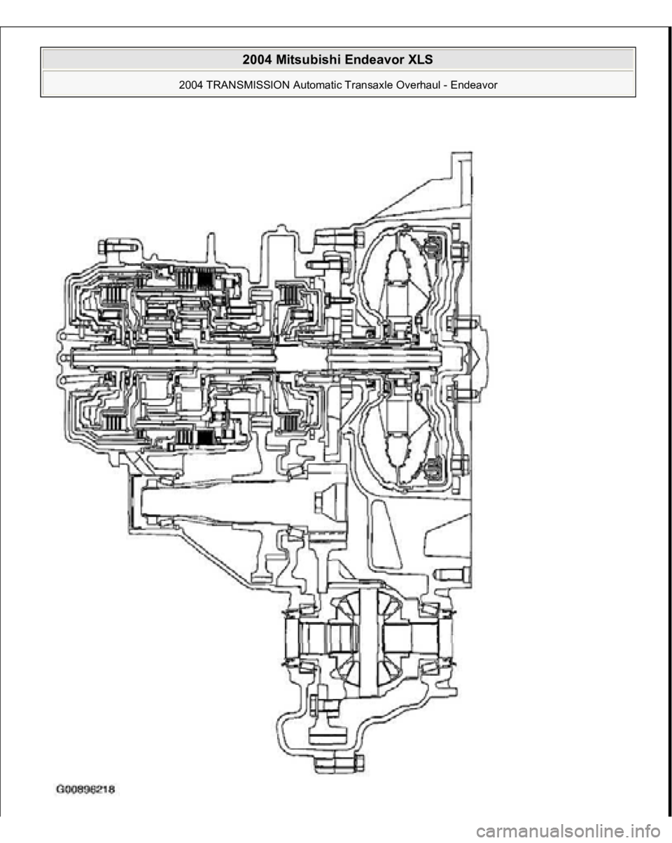 MITSUBISHI ENDEAVOR 2004  Service Repair Manual  
2004 Mitsubishi Endeavor XLS 
2004 TRANSMISSION Automatic Transaxle Overhaul - Endeavor
   
