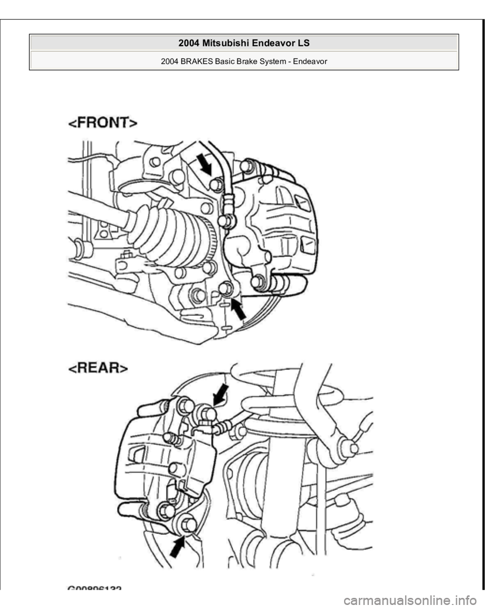 MITSUBISHI ENDEAVOR 2004  Service Repair Manual  
2004 Mitsubishi Endeavor LS 
2004 BRAKES Basic Brake System - Endeavor
   
