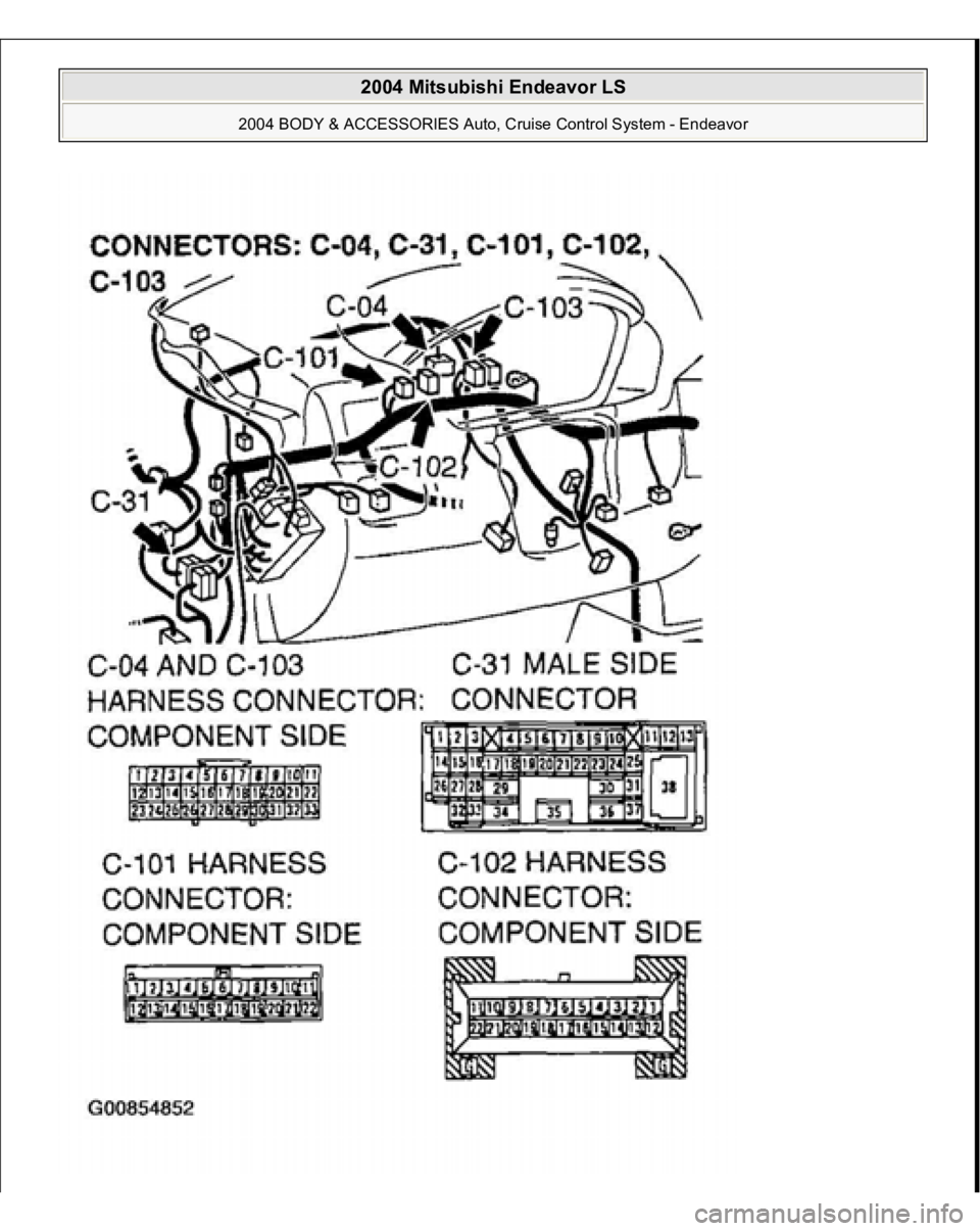 MITSUBISHI ENDEAVOR 2004  Service Repair Manual  
2004 Mitsubishi Endeavor LS 
2004 BODY & ACCESSORIES Auto, Cruise Control System - Endeavor
   