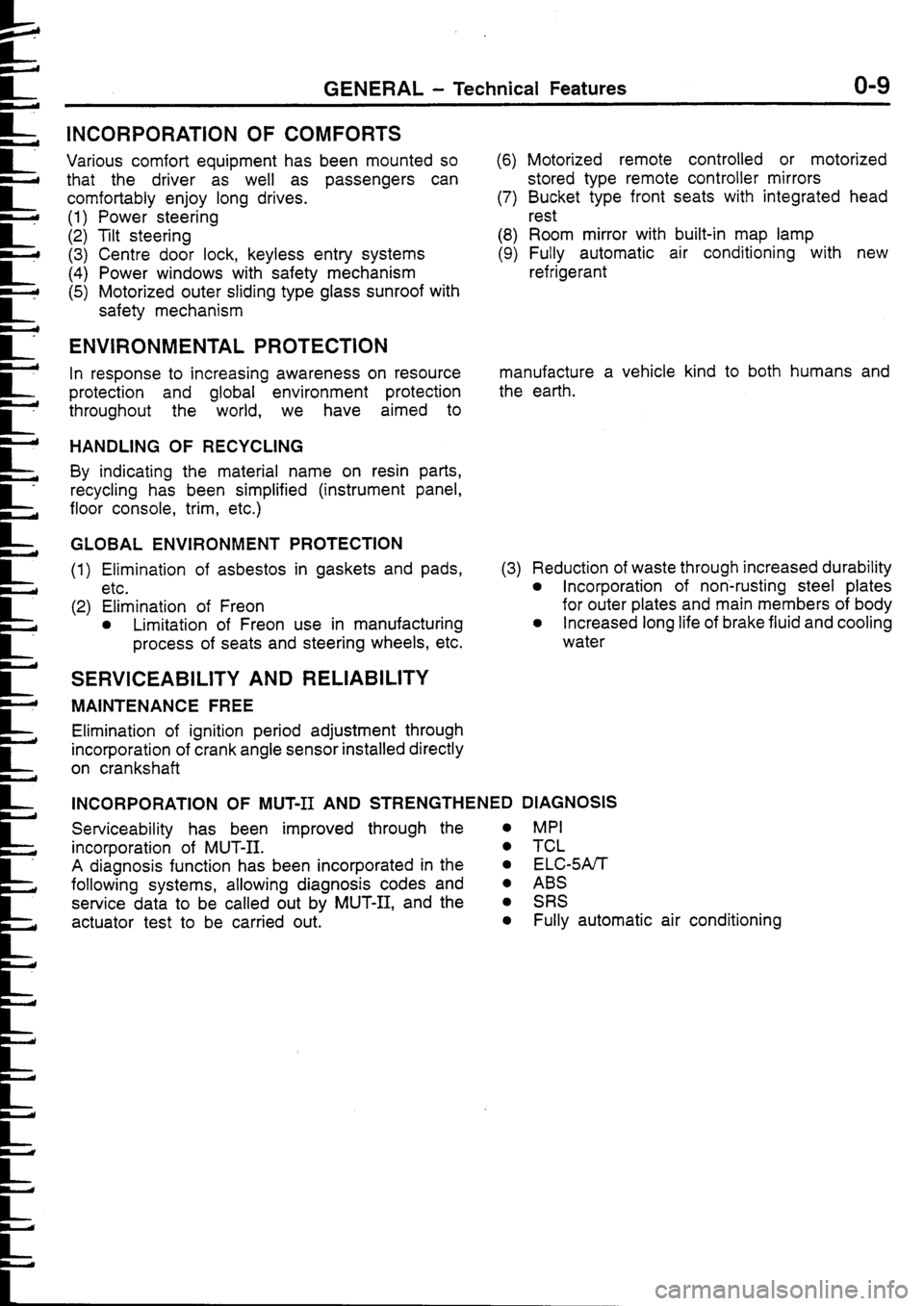 MITSUBISHI FTO 1998 Technical Information Manual MITSUBISHI FTO 1998 Technical Information Manual