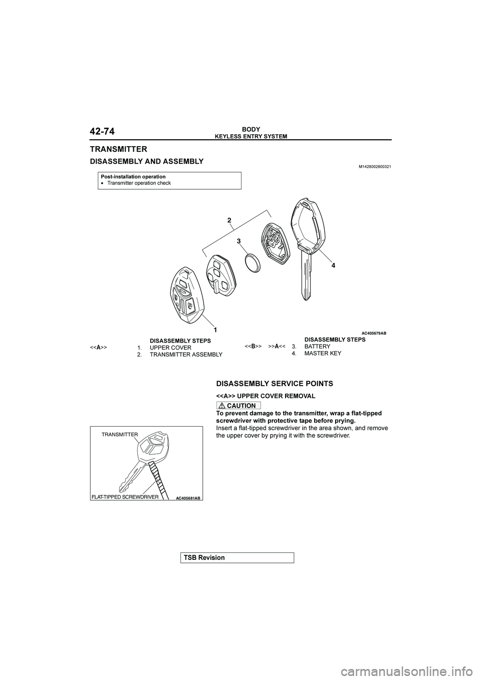 MITSUBISHI GALANT 2004  Workshop Manual  
&()(*+

"
 

 
 �

 ?

�AABB	

? ?
CAUTION
*=7&&+154<43&1*16&174+)<(11&7E>74=