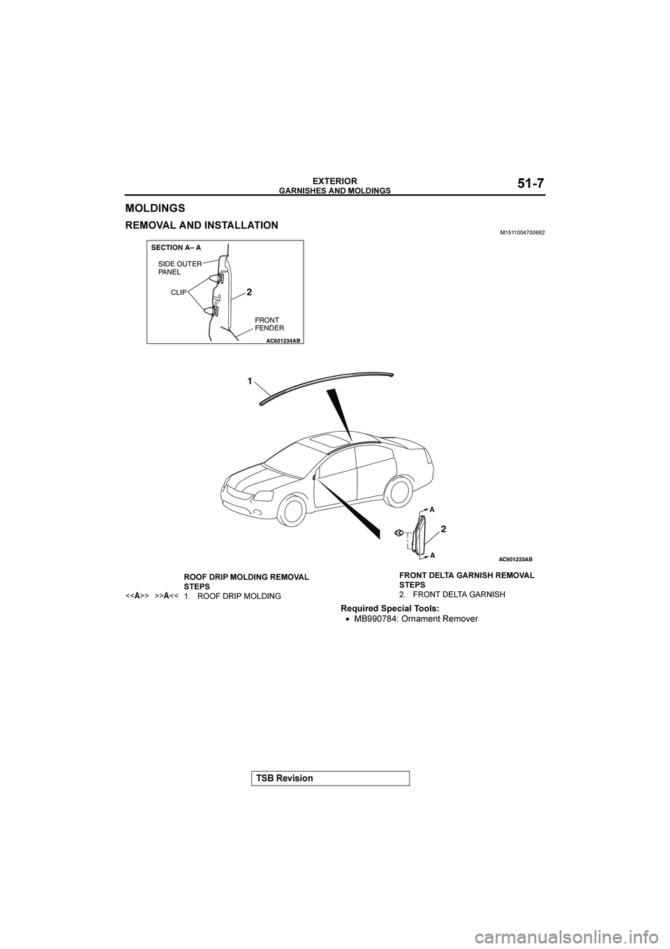 MITSUBISHI GALANT 2004  Workshop Manual 




&()(*+

%

 



�	
&0-(1&.
2&3(45

**5)6
•4%	,/(8/)	8+9,
AC601234
AB
SECTION A– A
2CLIP
FRONT 
FENDER
SI