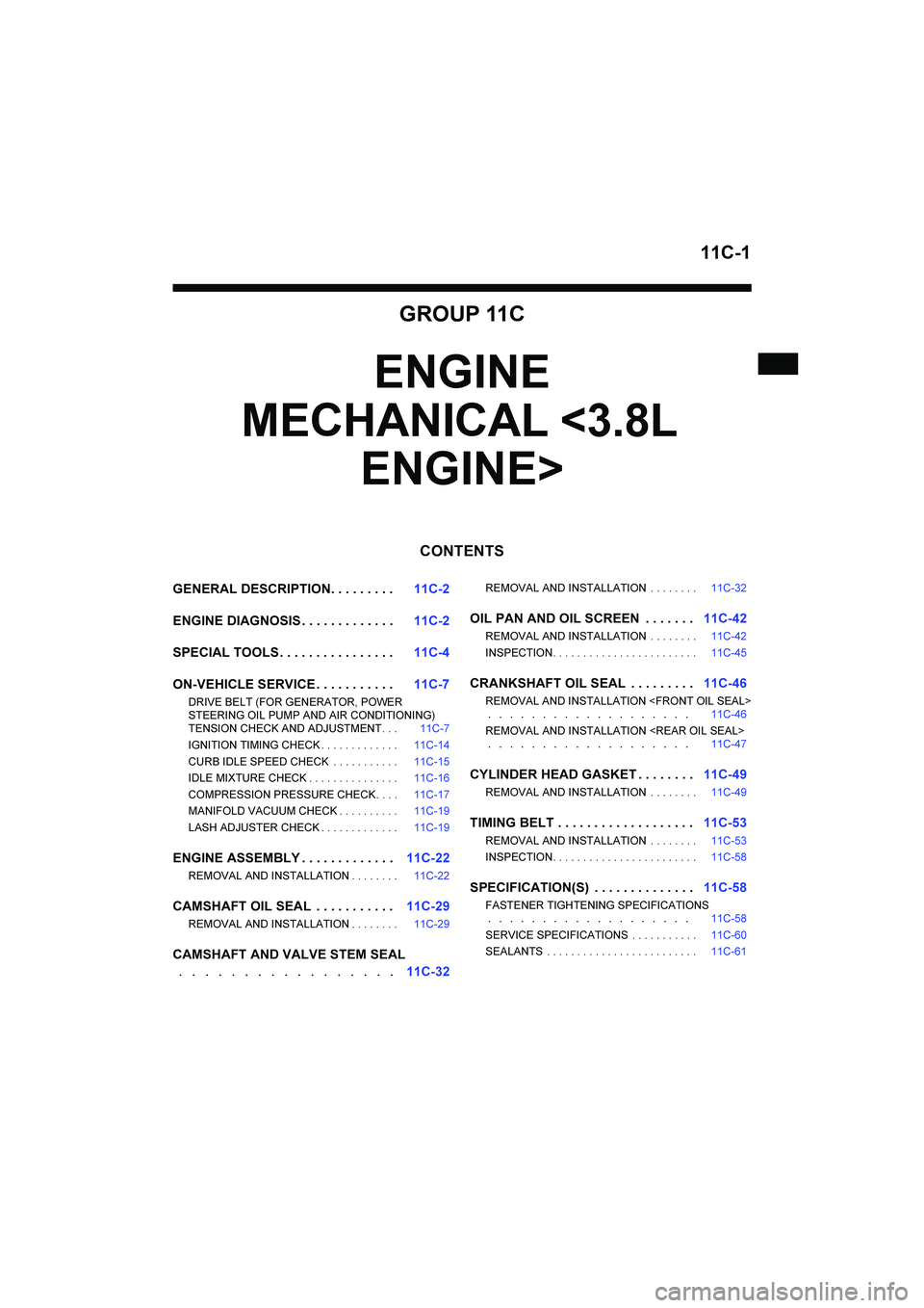 MITSUBISHI GALANT 2004  Workshop Manual 
	













	


























	

















