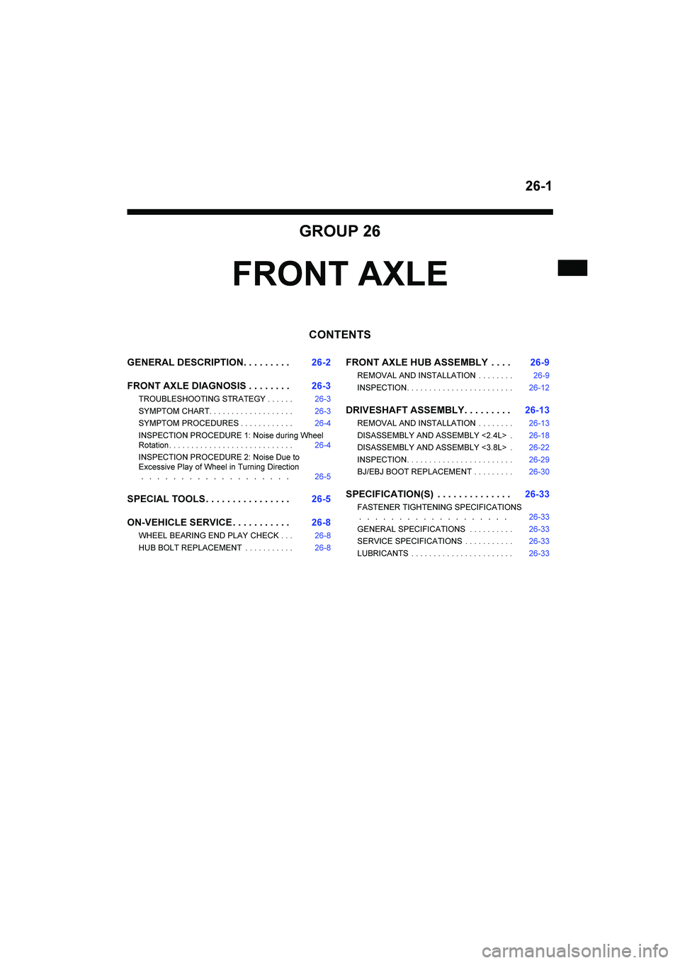 MITSUBISHI GALANT 2004  Workshop Manual 
	













	

	

	
