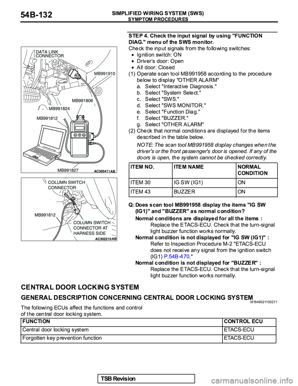 MITSUBISHI GALANT 2005  Service Repair Manual 