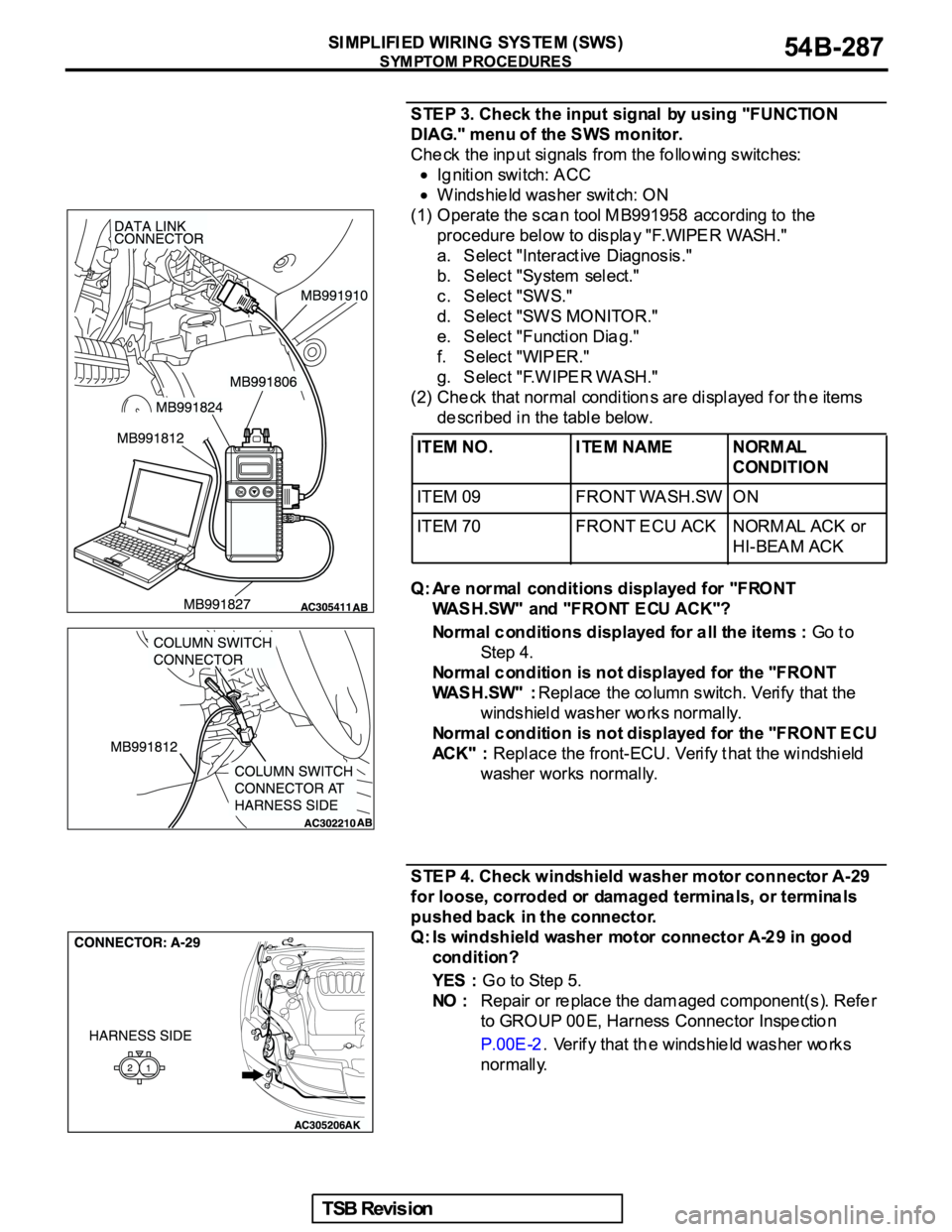 MITSUBISHI GALANT 2005  Service Repair Manual 