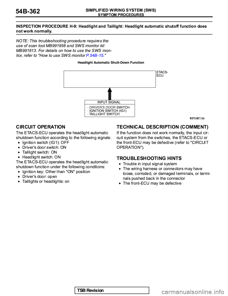 MITSUBISHI GALANT 2005  Service Repair Manual 