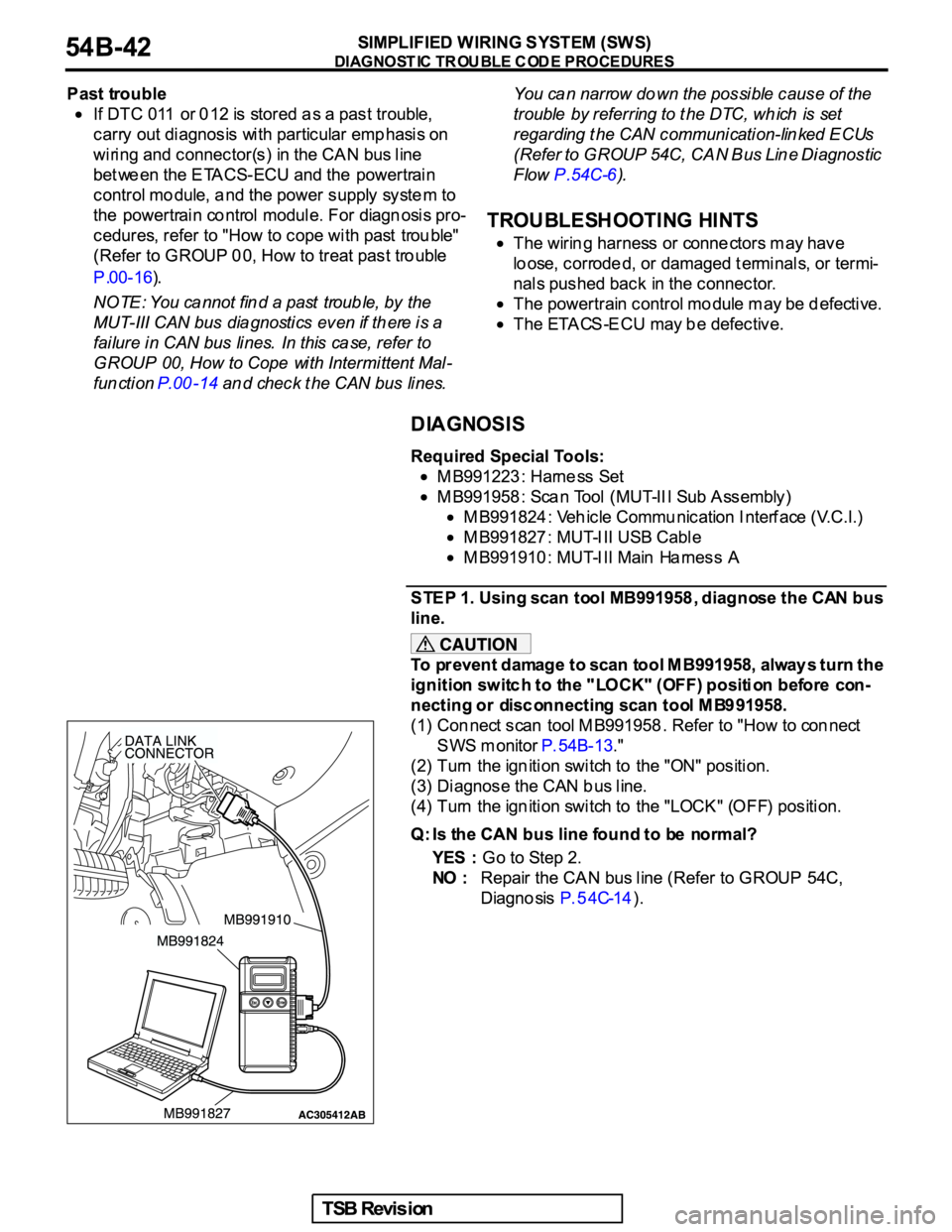 MITSUBISHI GALANT 2005  Service Service Manual 