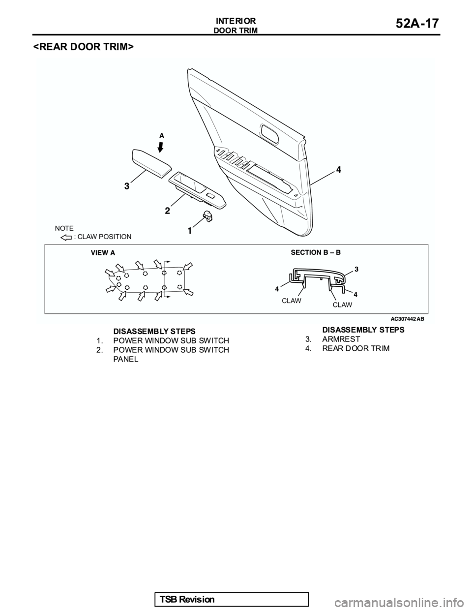 MITSUBISHI GALANT 2005 Service Repair Manual NOTE
: CLAW POSITION
CLAW
CLAW MITSUBISHI GALANT 2005 Service Repair Manual NOTE
: CLAW POSITION
CLAW
CLAW