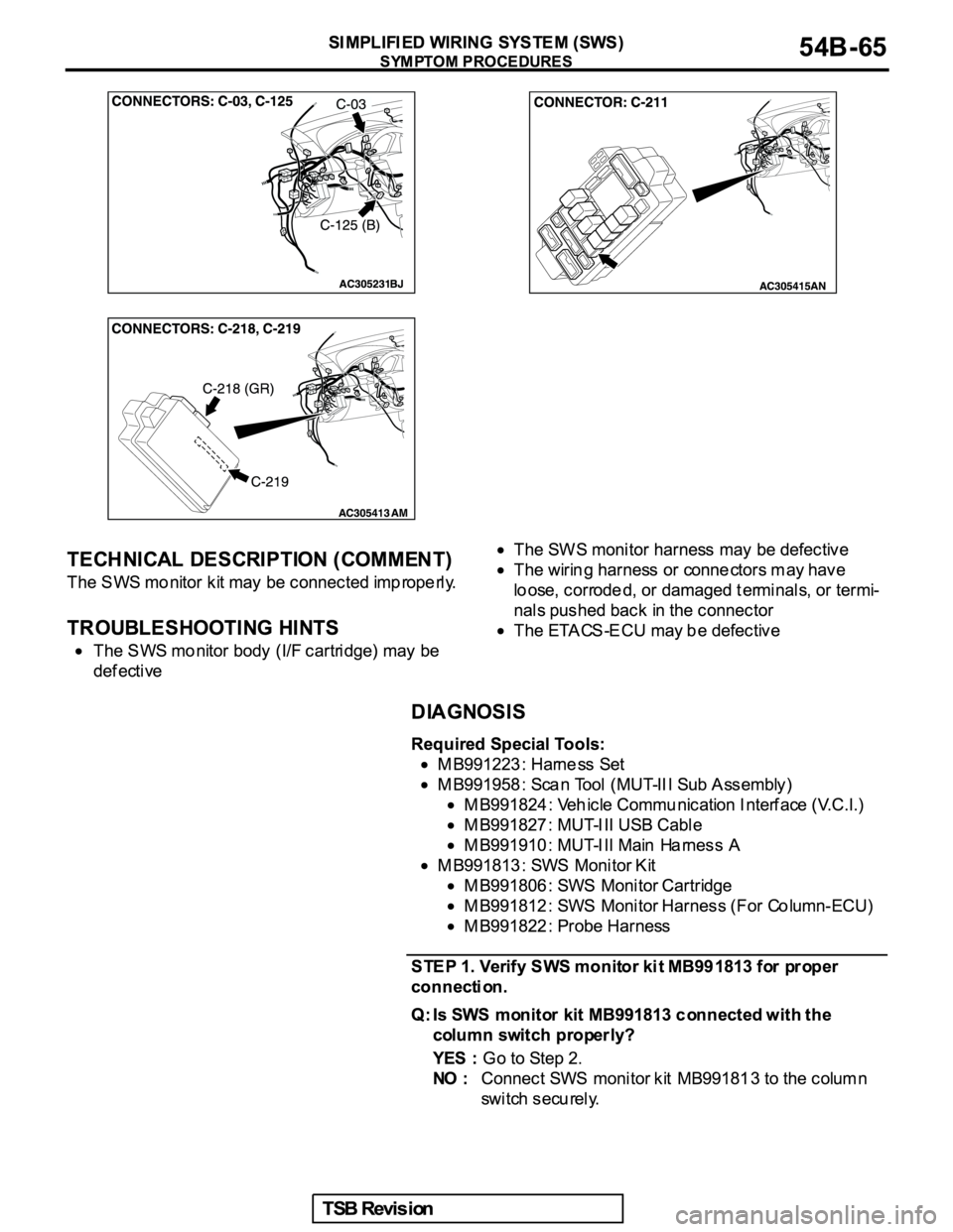MITSUBISHI GALANT 2005  Service Manual PDF 