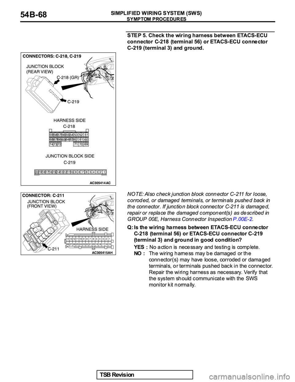 MITSUBISHI GALANT 2005  Service Manual PDF 