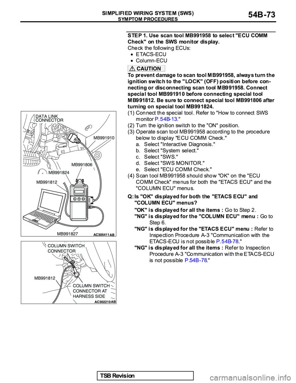 MITSUBISHI GALANT 2005  Service Manual PDF 