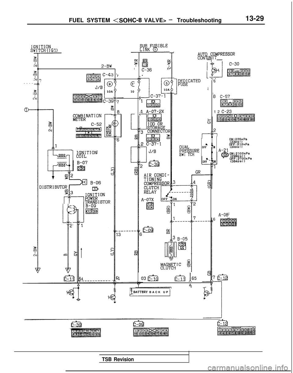 MITSUBISHI GALANT 1989 Service Repair Manual FUEL SYSTEM <SOHC-8 VALVE> - Troubleshooting
13-29
;NIr(IT
zis-N2-BW?I
I
1234 c-4:3 a7
7mlss7.3 -77
J/BGi>
I
@
101RIO
2‘c-390
5
77
I,
r
,---
-
i
r
AUTO COMPRESSORCONTROLUYIT ITqIf3Cl36
5
c:
61
I
MITSUBISHI GALANT 1989 Service Repair Manual FUEL SYSTEM <SOHC-8 VALVE> - Troubleshooting
13-29
;NIr(IT
zis-N2-BW?I
I
1234 c-4:3 a7
7mlss7.3 -77
J/BGi>
I
@
101RIO
2‘c-390
5
77
I,
r
,---
-
i
r
AUTO COMPRESSORCONTROLUYIT ITqIf3Cl36
5
c:
61
I
