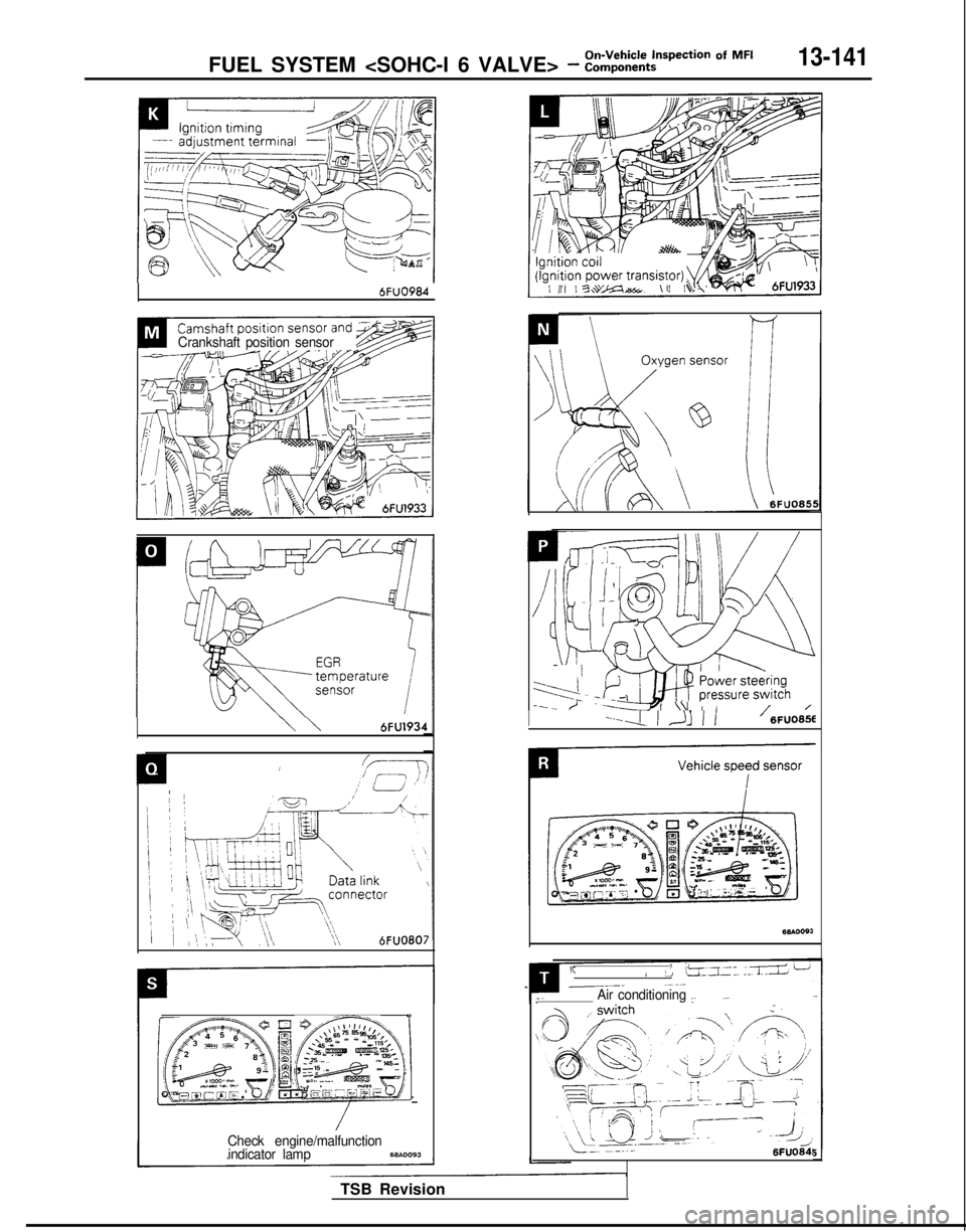 MITSUBISHI GALANT 1989  Service Repair Manual FUEL SYSTEM <SOHC-l 6 VALVE> - ::ii,,k:t~pection Of MF’13-141
6FuO984
Crankshaft position sensor
\\6FU193~
I(7-T
I;.’ E 
,/ii
;
i
; ~&qqLk~
)
’ [,,“\,k@$&b;,,,“\
I’
/ \, pQi, >{,
1; /
‘\