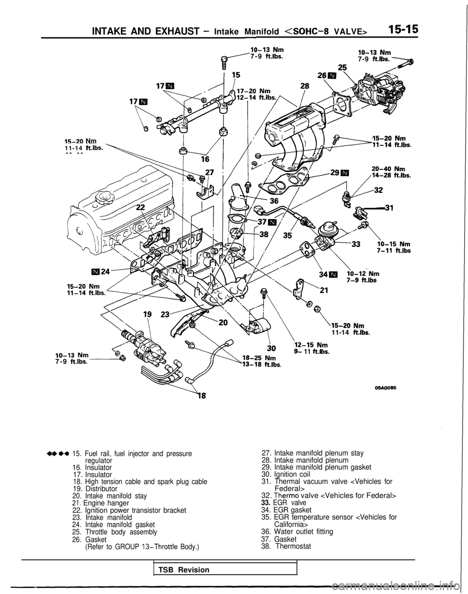 MITSUBISHI GALANT 1989 Service Repair Manual INTAKE AND EXHAUST -Intake Manifold <SOHC-8 VALVE>15-15
lo-13 Nm
r
7-9 ftlbs.IO-13 Nm7-9 ftlbs.
IS-20 Nm
11-14 ft Ibs-- -- --I-
7-11 ft.lbs
‘S-20 Nm11-14 ftlbs.
9- 11
ftlbs.lo-13 Nm7-9
ftlbs.
20- MITSUBISHI GALANT 1989 Service Repair Manual INTAKE AND EXHAUST -Intake Manifold <SOHC-8 VALVE>15-15
lo-13 Nm
r
7-9 ftlbs.IO-13 Nm7-9 ftlbs.
IS-20 Nm
11-14 ft Ibs-- -- --I-
7-11 ft.lbs
‘S-20 Nm11-14 ftlbs.
9- 11
ftlbs.lo-13 Nm7-9
ftlbs.
20-