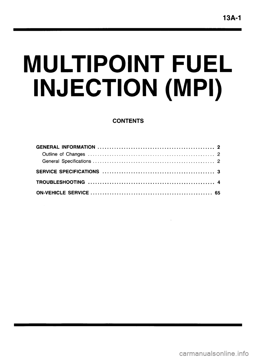 MITSUBISHI L400 1998  Service User Guide 