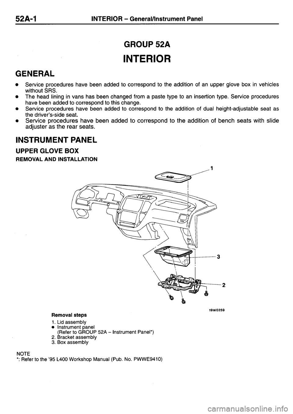 MITSUBISHI L400 1997 Workshop Service Owners Manual MITSUBISHI L400 1997 Workshop Service Owners Manual