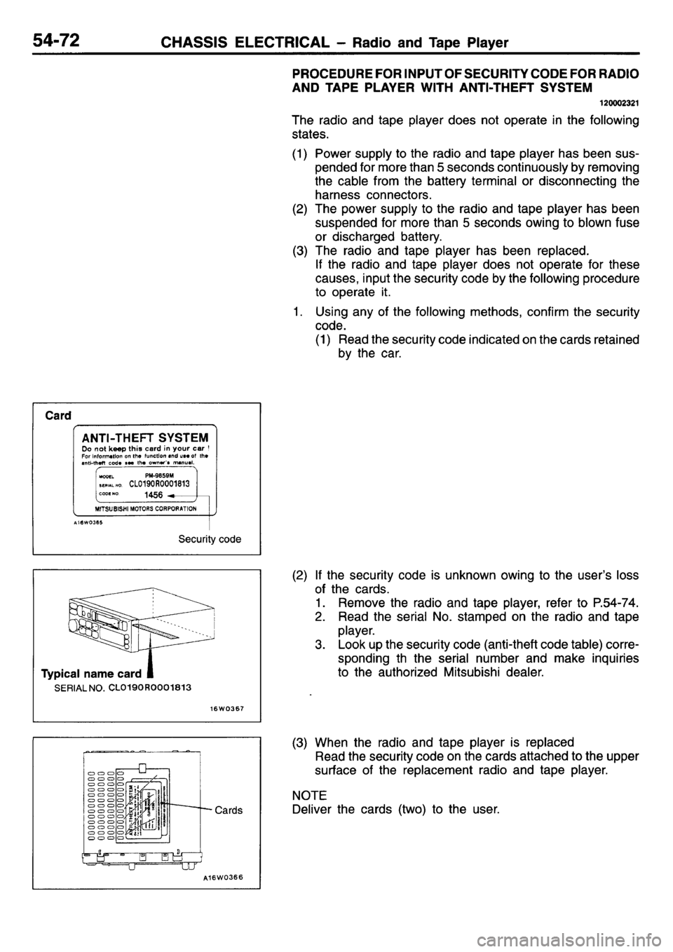 MITSUBISHI L400 1995  Workshop  Service Repair Manual 