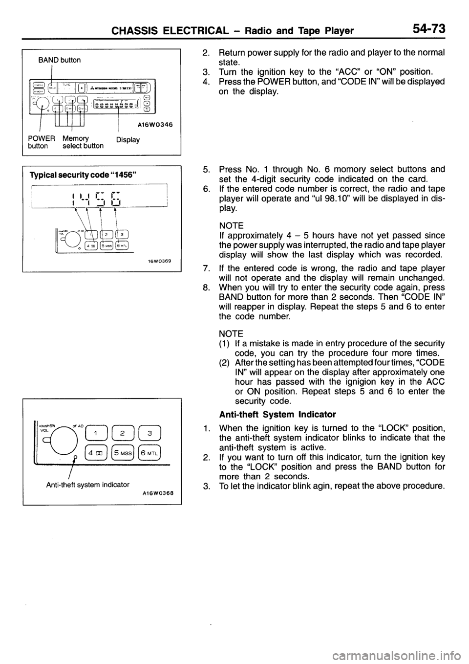 MITSUBISHI L400 1995  Workshop  Service Repair Manual 