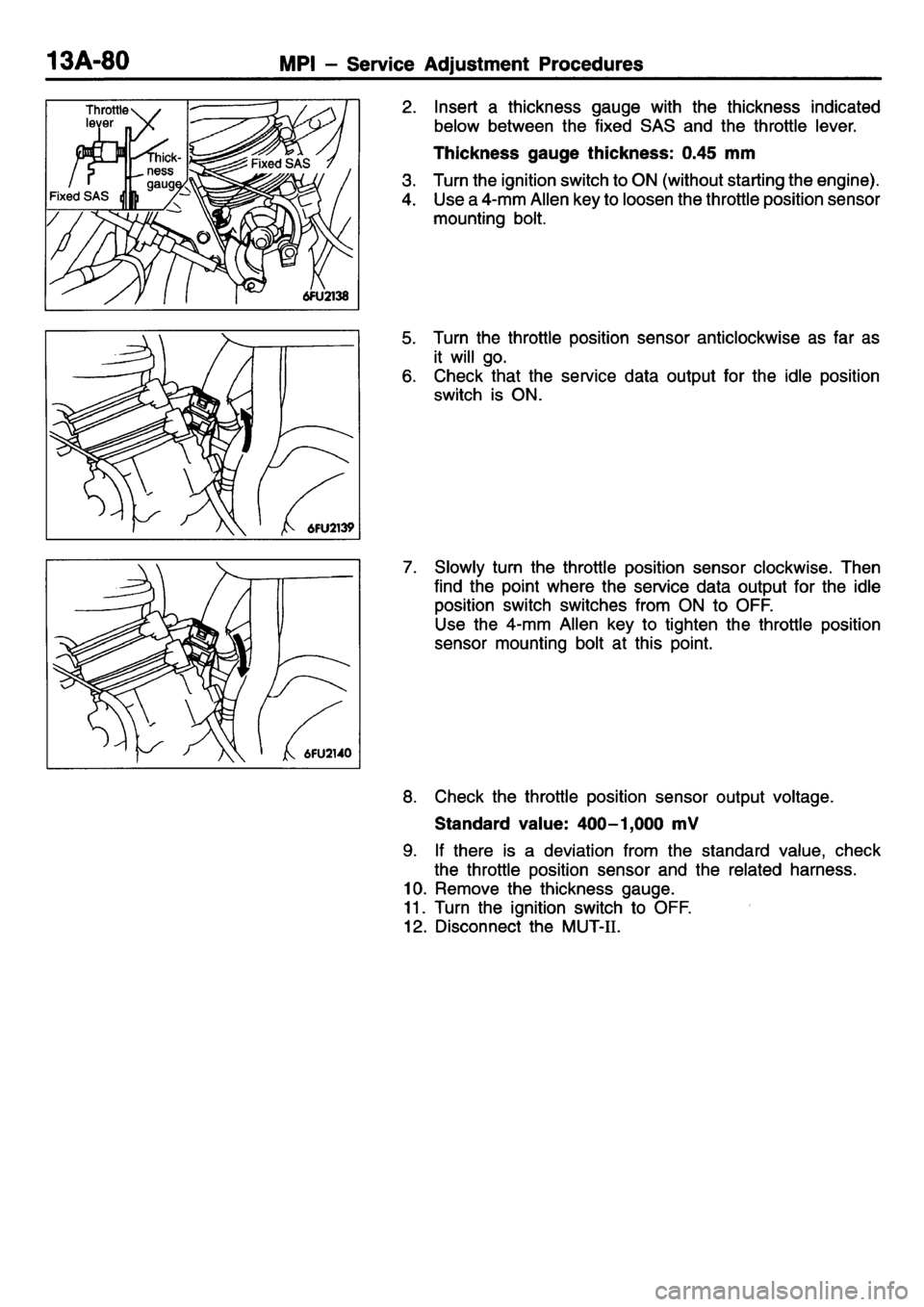 MITSUBISHI L400 1995  Workshop  Service Repair Manual 
