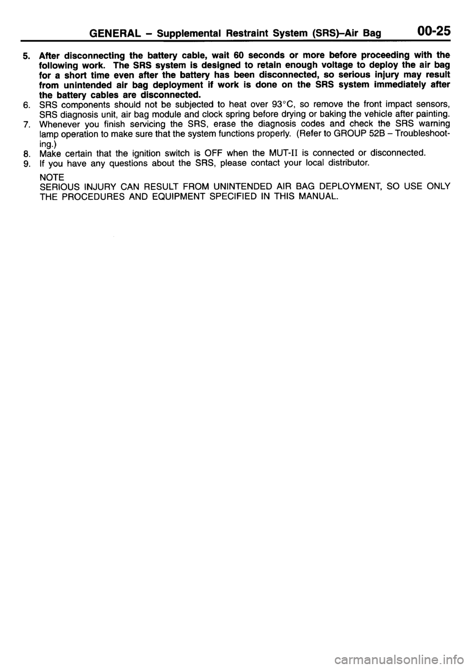 MITSUBISHI L400 1995 Workshop Service Owners Manual MITSUBISHI L400 1995 Workshop Service Owners Manual