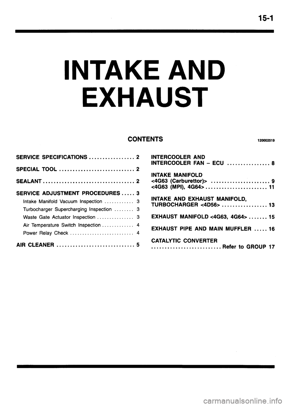 MITSUBISHI L400 1995 Workshop Service Repair Manual MITSUBISHI L400 1995 Workshop Service Repair Manual