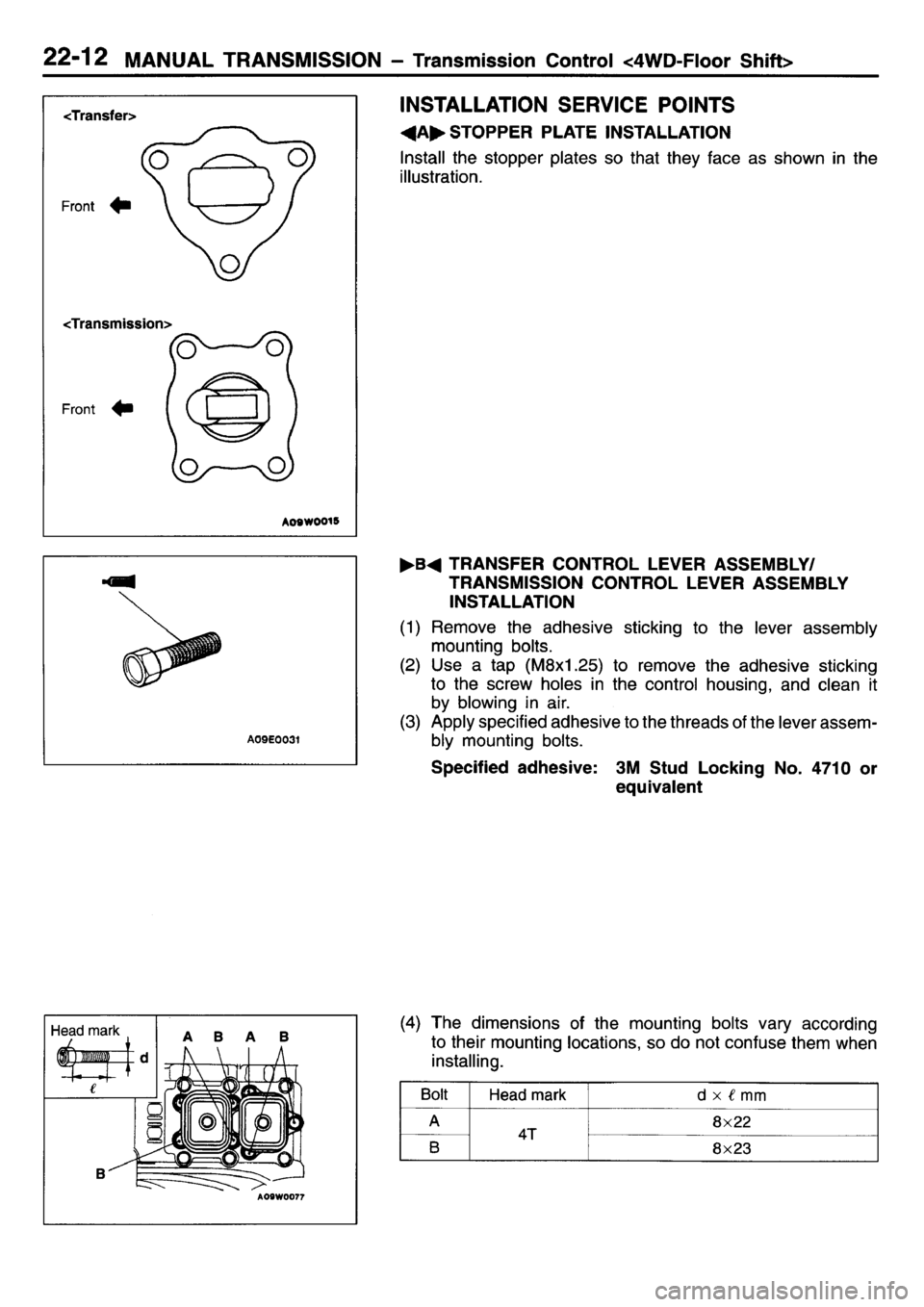 MITSUBISHI L400 1995  Workshop  Service Repair Manual 
