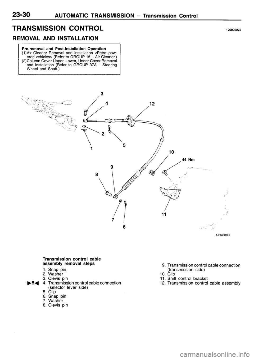 MITSUBISHI L400 1995  Workshop  Service Repair Manual 
