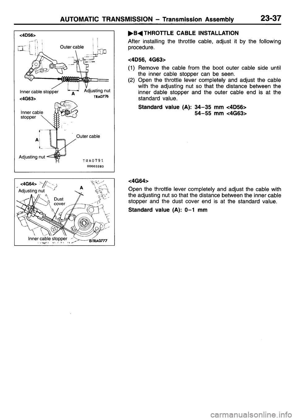 MITSUBISHI L400 1995  Workshop  Service Repair Manual 