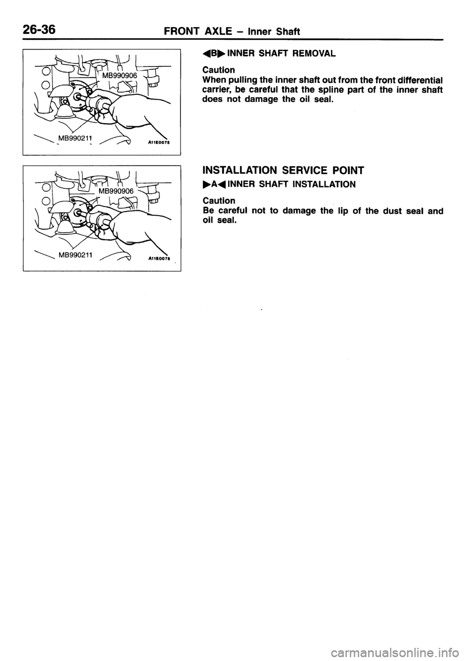 MITSUBISHI L400 1995  Workshop  Service Repair Manual 