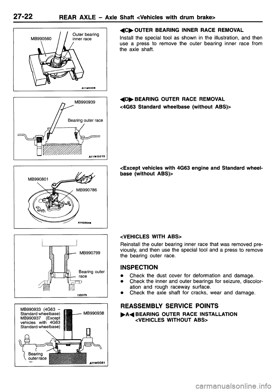MITSUBISHI L400 1995  Workshop  Service Repair Manual 