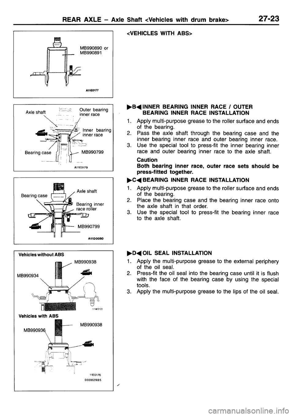 MITSUBISHI L400 1995  Workshop  Service Repair Manual 