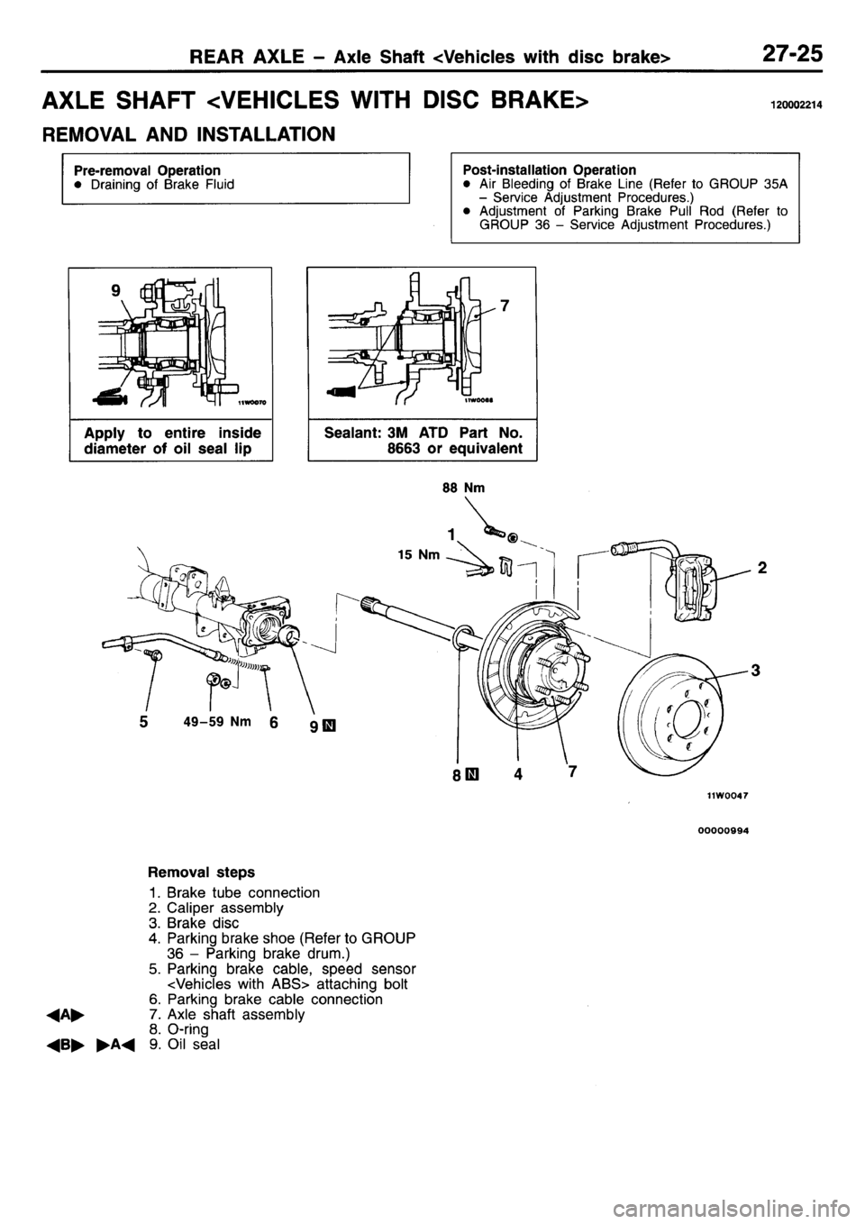 MITSUBISHI L400 1995  Workshop  Service Repair Manual 