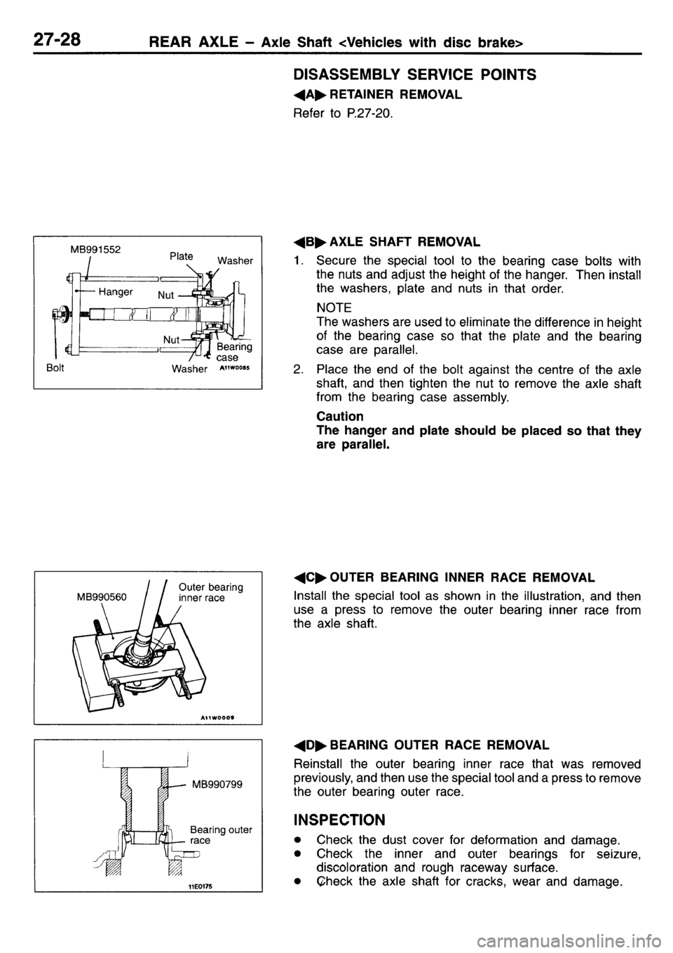 MITSUBISHI L400 1995  Workshop  Service Repair Manual 