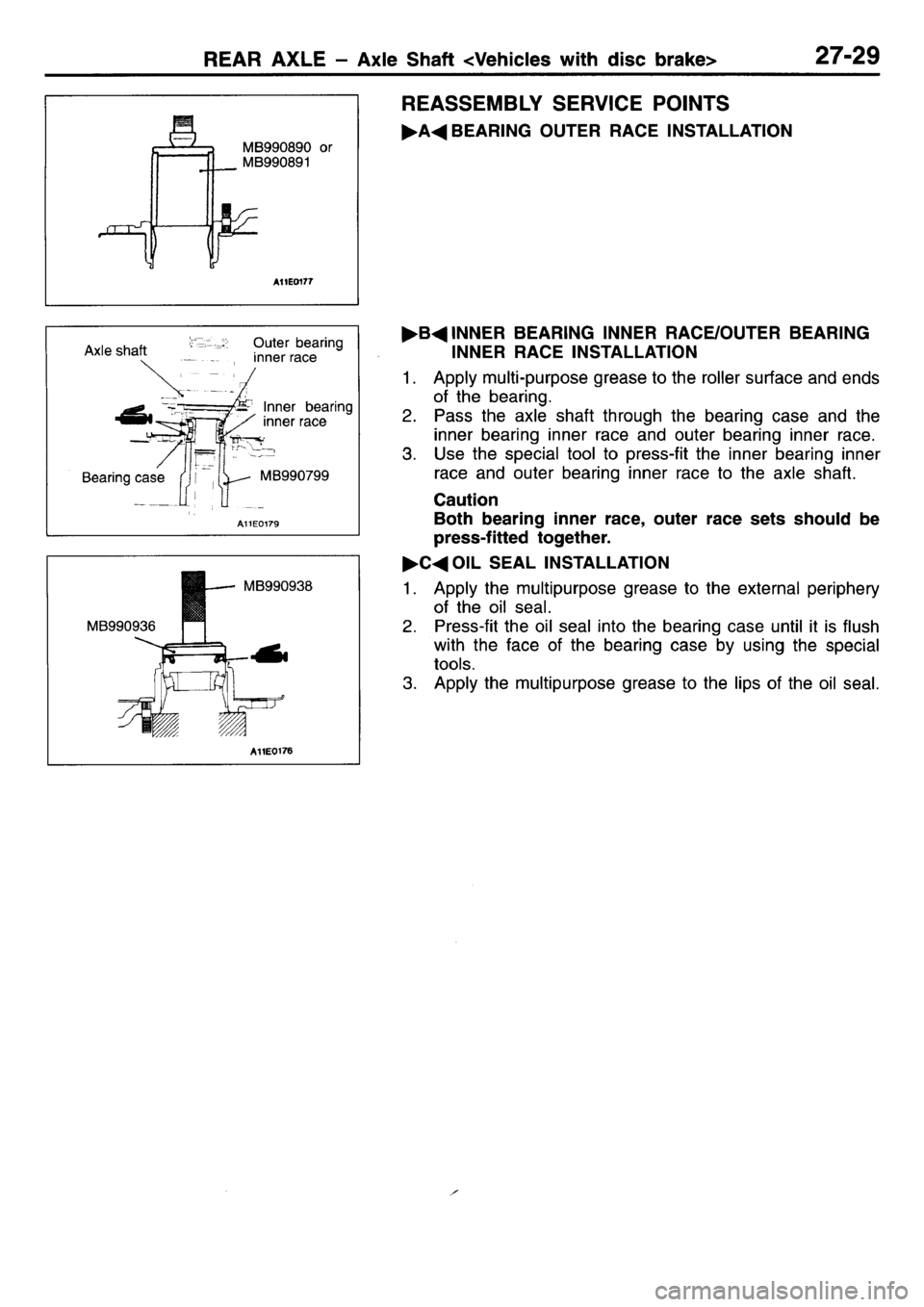 MITSUBISHI L400 1995  Workshop  Service Repair Manual 