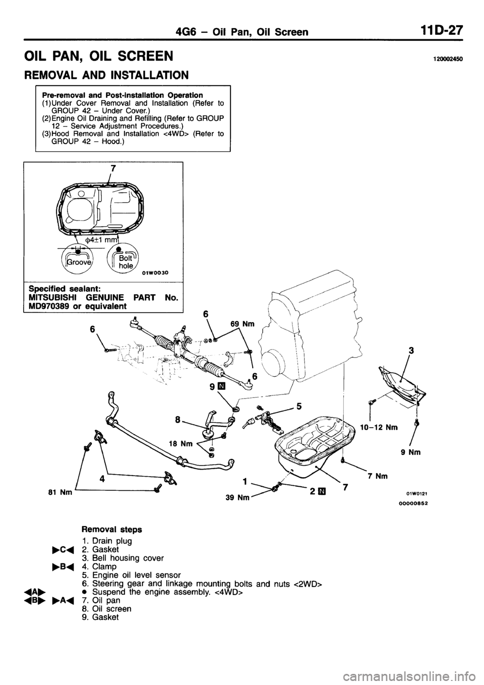 MITSUBISHI L400 1995 Workshop Service Manual PDF MITSUBISHI L400 1995 Workshop Service Manual PDF