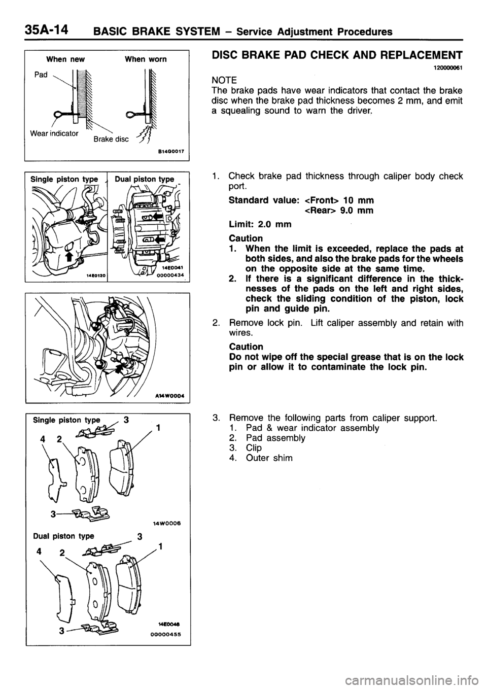 MITSUBISHI L400 1995  Workshop  Service Repair Manual 