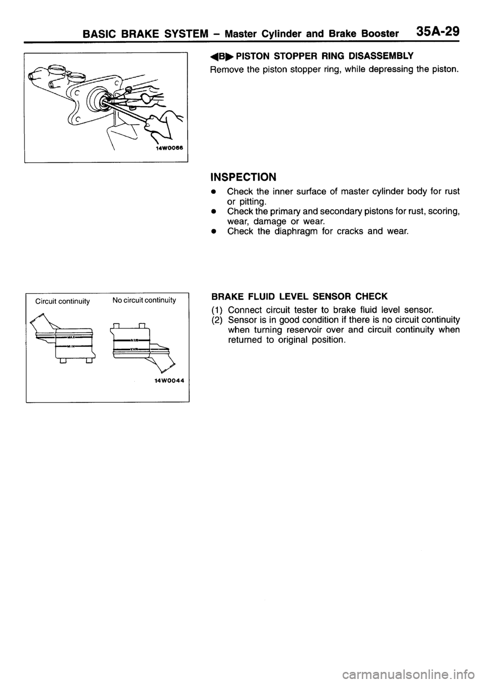 MITSUBISHI L400 1995  Workshop  Service Repair Manual 