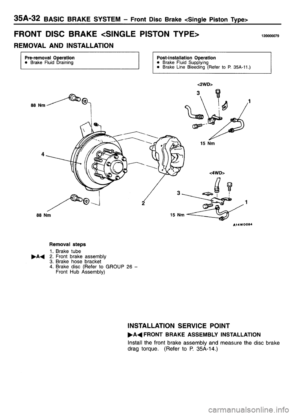 MITSUBISHI L400 1995  Workshop  Service Repair Manual 