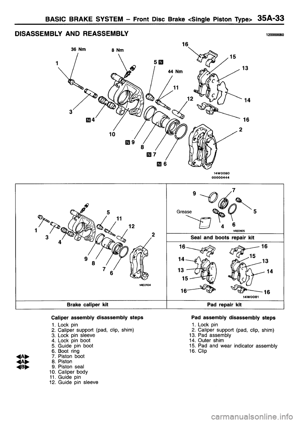 MITSUBISHI L400 1995  Workshop  Service Repair Manual 