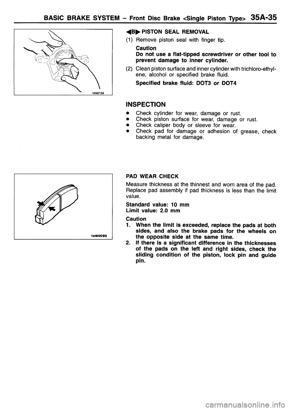 MITSUBISHI L400 1995  Workshop  Service Repair Manual 