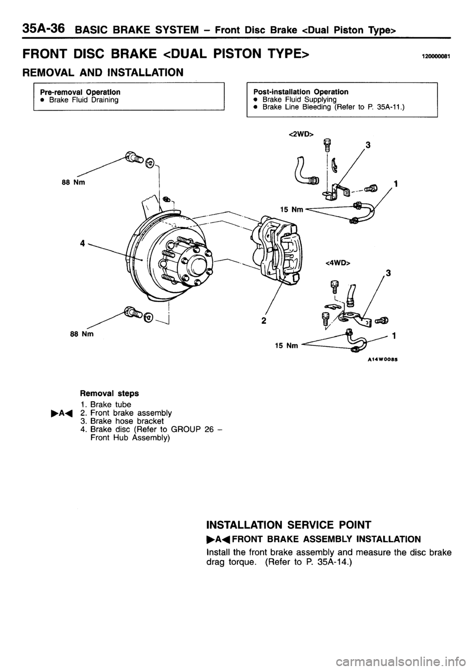 MITSUBISHI L400 1995  Workshop  Service Repair Manual 