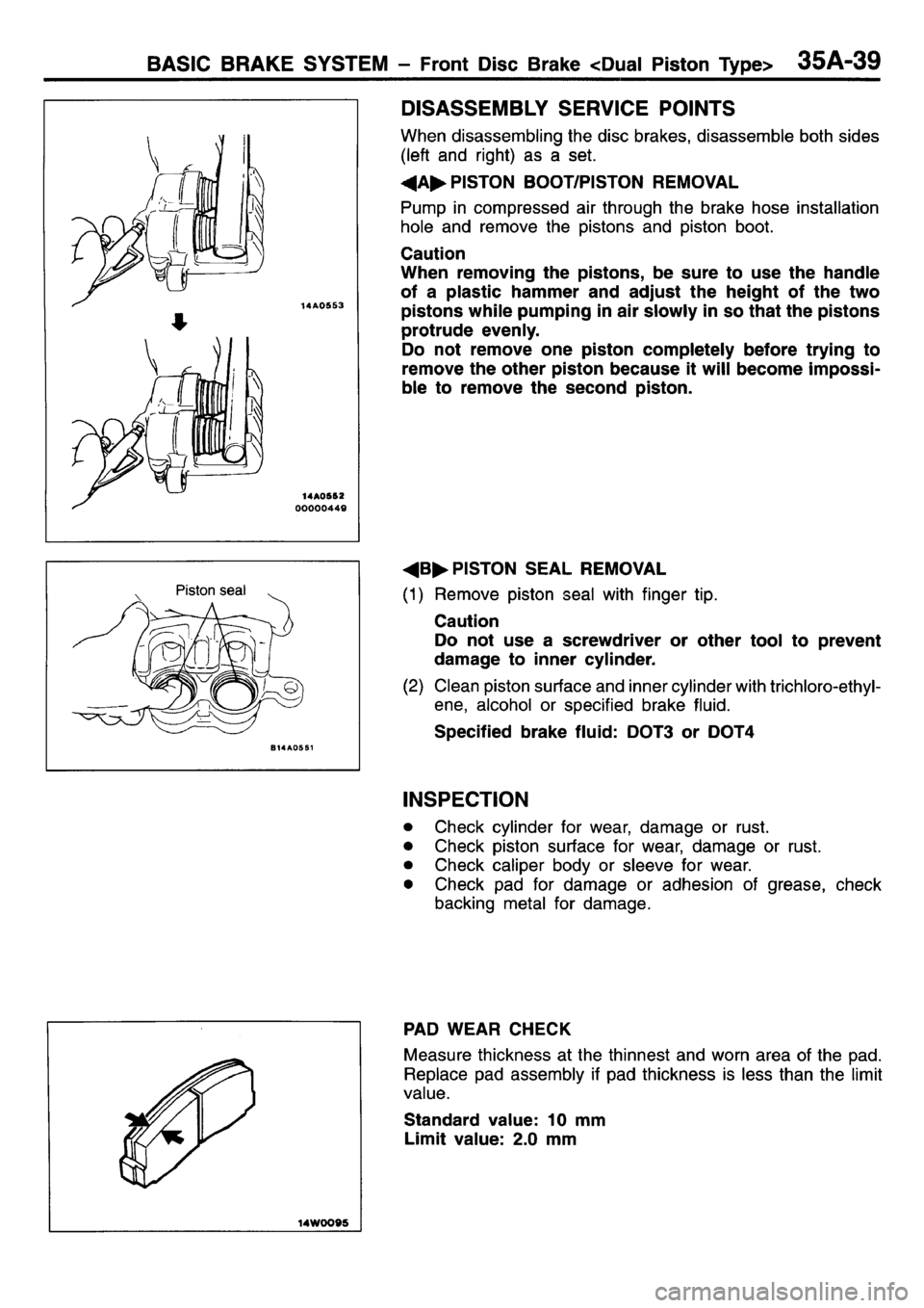 MITSUBISHI L400 1995  Workshop  Service Repair Manual 