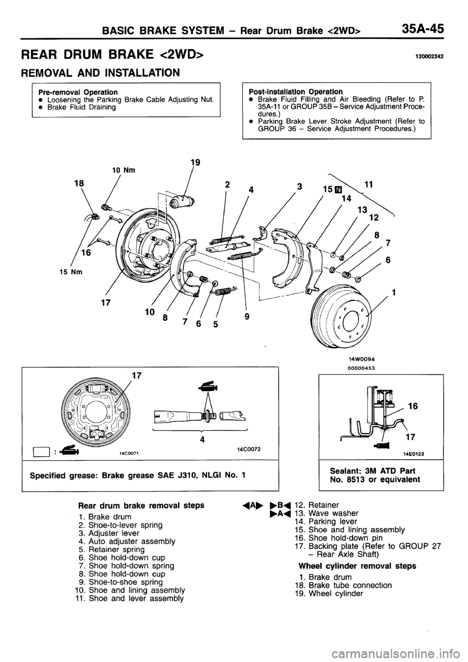 MITSUBISHI L400 1995  Workshop  Service Repair Manual 