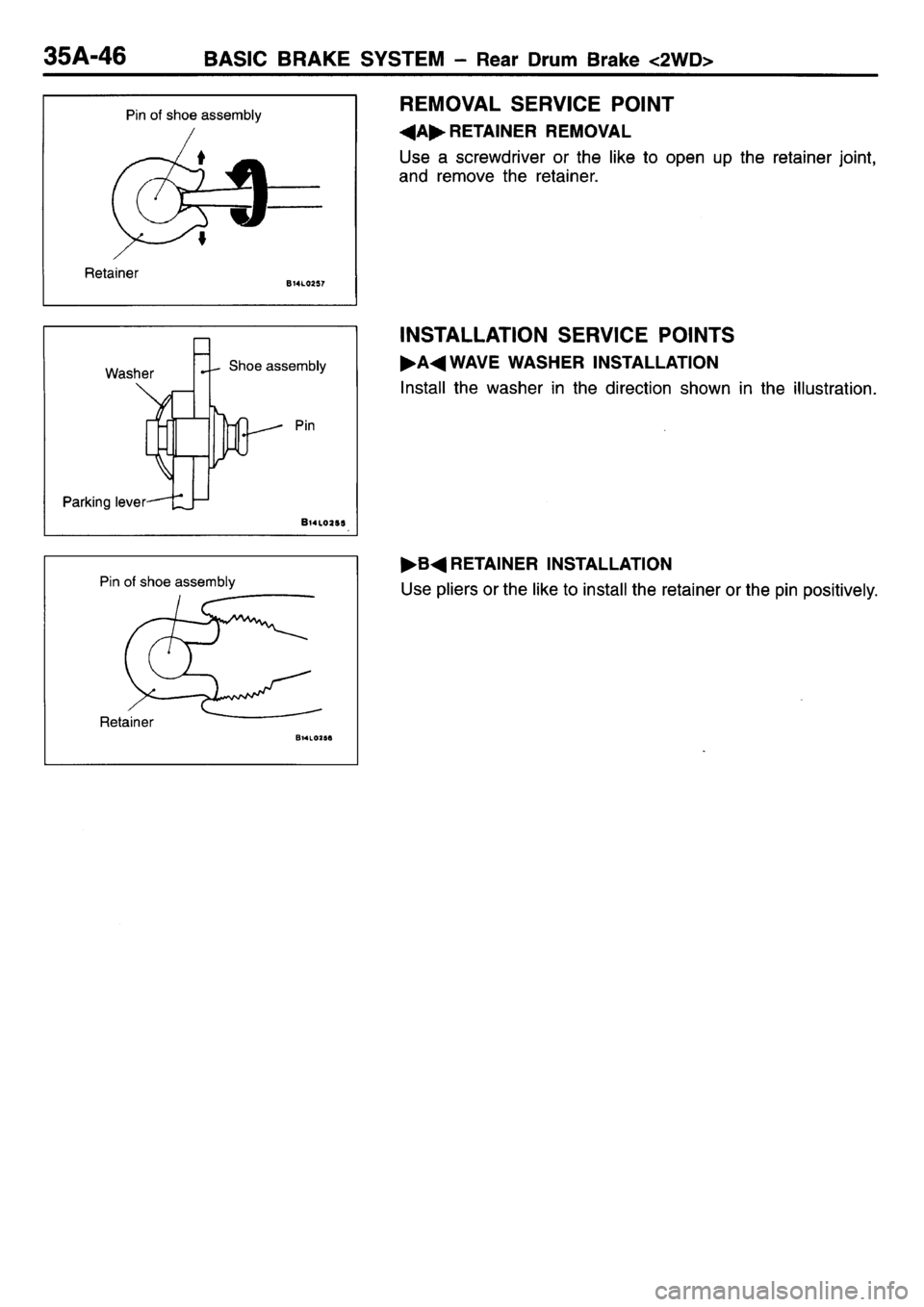 MITSUBISHI L400 1995  Workshop  Service Repair Manual 