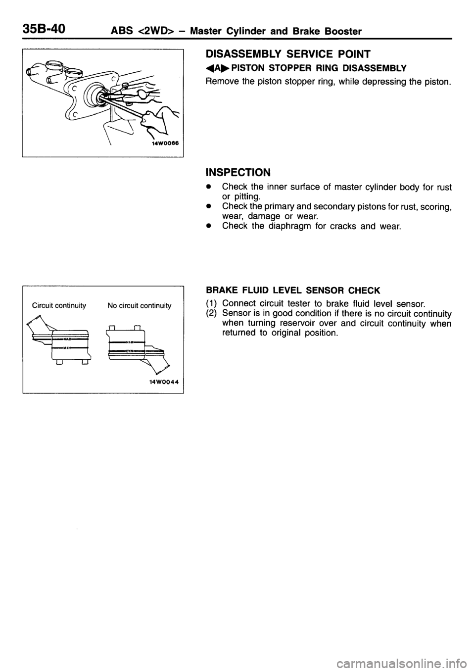 MITSUBISHI L400 1995  Workshop  Service Repair Manual 