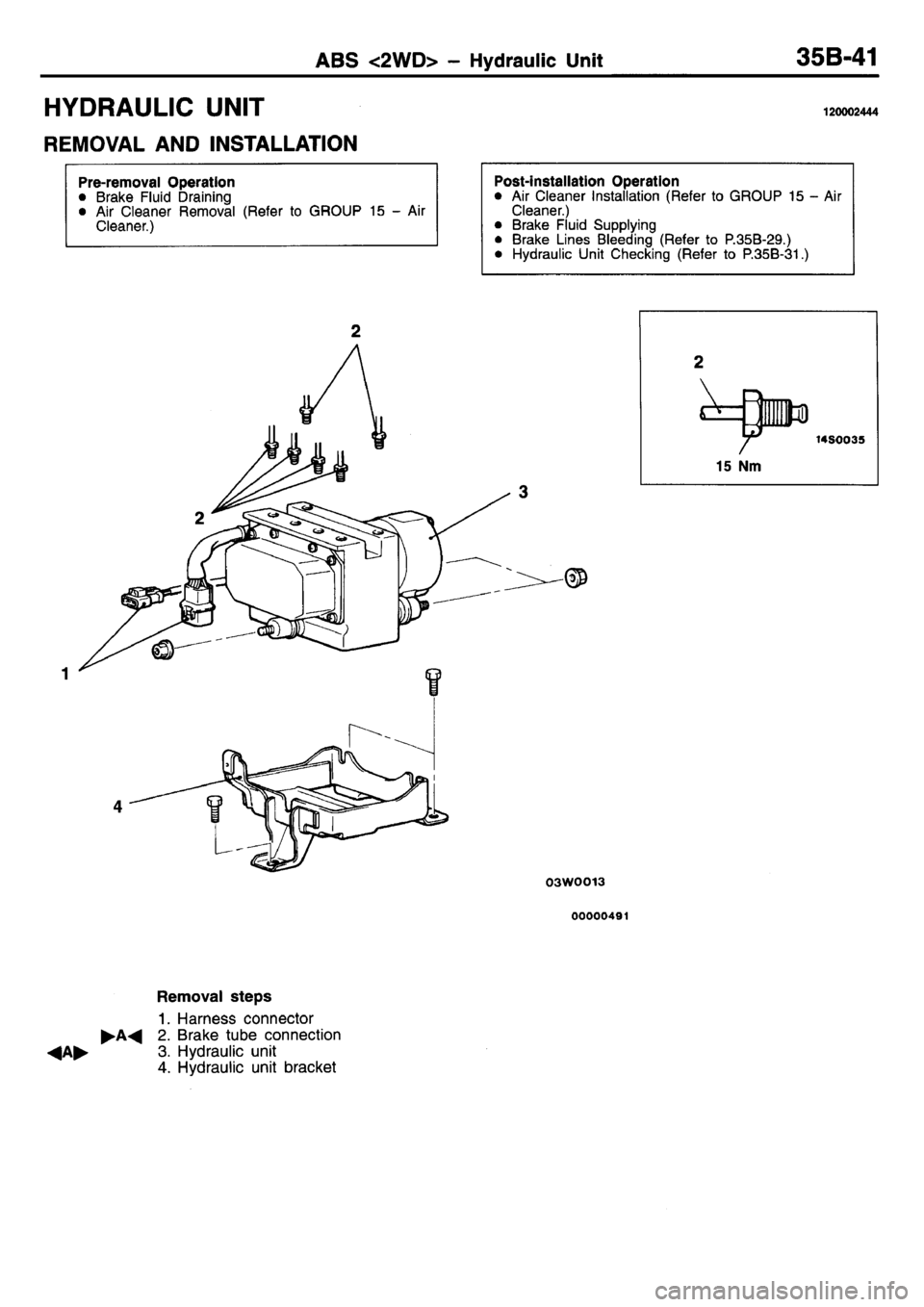MITSUBISHI L400 1995  Workshop  Service Repair Manual 
