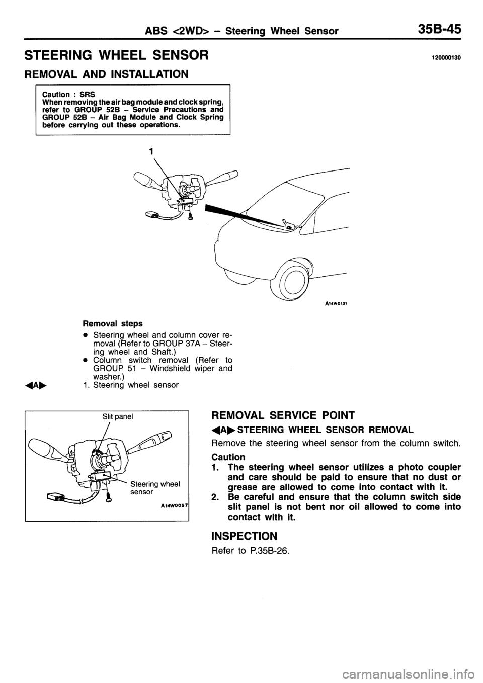MITSUBISHI L400 1995  Workshop  Service Repair Manual 