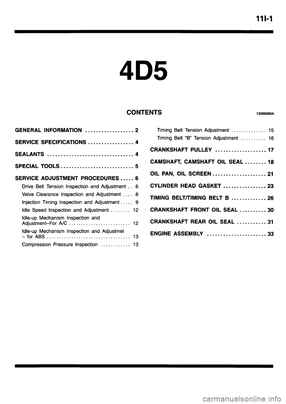 MITSUBISHI L400 1995 Workshop Service Manual Online MITSUBISHI L400 1995 Workshop Service Manual Online